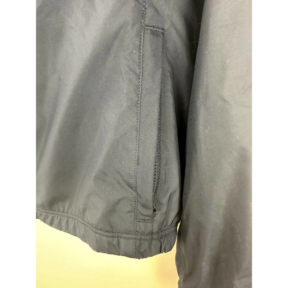 Tory Burch Tory Sport Full Zip Bomber Jacket Crop Length Navy Blue Medium Vented - Picture 5 of 9